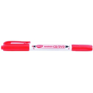 Marker CD/DVD cu doua capete, rosu