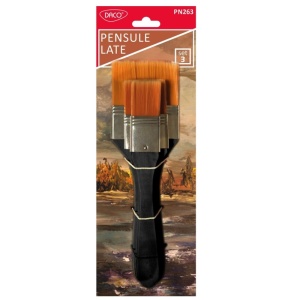 Pensule păr sintetic, late, Set 3, DACO