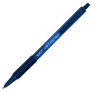 Pix cu bila Bic SoftClic, 1.0 mm, cu mecanism, corp semitransparent in culoarea scrisului, grip cauciucat - Img 2