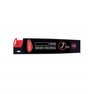 Rezerve de creion mecanic, 0.7 mm, HB, DACO