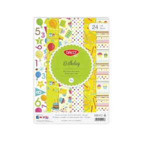 Hartie decorativa, A4, Birthday, DACO