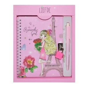 Jurnal cu lacat, 24x20cm, 45 file, cu pix, Fete - Img 3