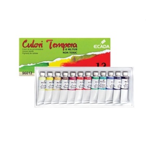 Acuarele tempera, 12 culori, ECADA