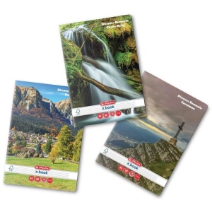 Caiet A4 Dictando, 60 file, hârtie 70 g/mp, copertă carton dublu lucios, cu motiv Discover Romania, HERLITZ