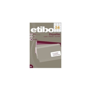 Etichete autocolante, 24/A4, 70x37mm, permanente, colturi drepte, alb