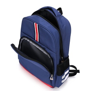 Ghiozdan TEENS cu două fermoare, Ergonomic, Rezistent la apă, Bleumarin, 35x28x13 cm, 20L - Img 3