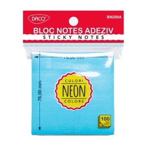 Notes adeziv, 76x76 mm, galben neon - Img 1