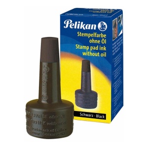 Tus stampila Pelikan, neuleios, negru, 28ml, cu picurator, PELIKAN