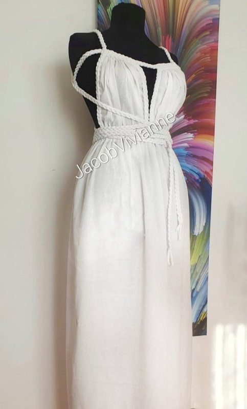 Rochie IN cu snur impletit spate gol