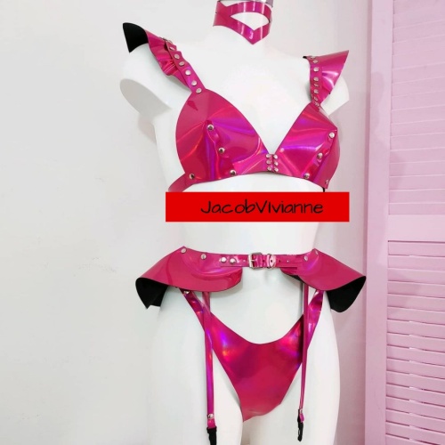 Set sutien ,chilot si fusta piele naturala