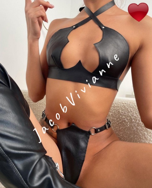 Set sutien si chilot piele naturala