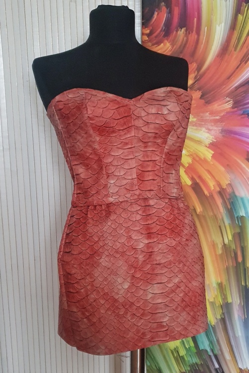 Set corset si fusta crocodil