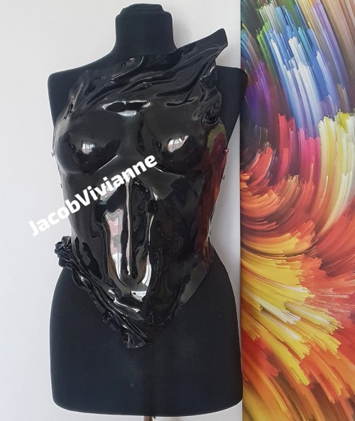 Corset Cyber Ayan - Corset plastic negru