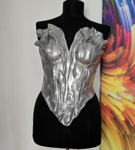 Corset argintiu mat - Img 1