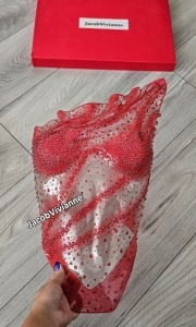 Corset cristale rosu din plastic luxury - Img 4