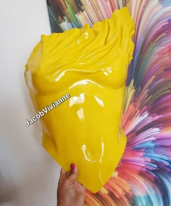 Corset Cyber Fhyka- Corset galben din plastic - Img 3