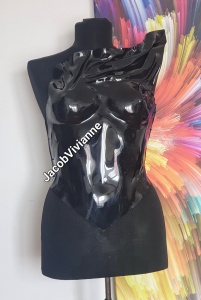 Corset Cyber Makhy - Corset plastic negru - Img 2