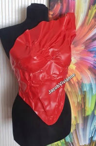 Corset Cyber Rossy- Corset plastic rosu - Img 4