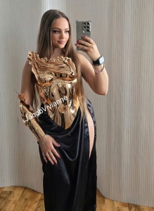 Corset Cyber Sophia- Corset auriu plastic tip oglinda - Img 3