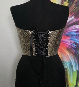 Corset piele naturala cu model 3D - Img 3