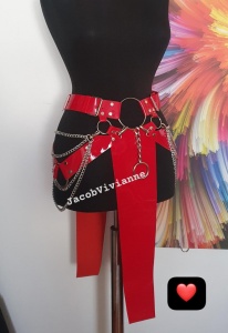 Fusta warrior accesorizata piele naturala - Img 5
