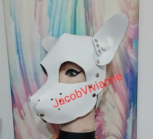 Masca puppy dog piele naturala unisex - Img 2