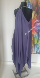 Rochie asimetrica imitatie matase naturala - Img 7
