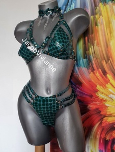 Set sutien si chilot piele naturala cangur - Img 2