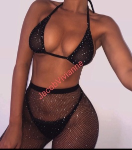 Set sutien si dresuri plasa cristale - Img 1