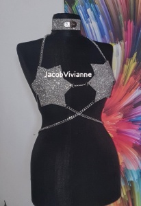 Sutien piele naturala glitter - Img 1