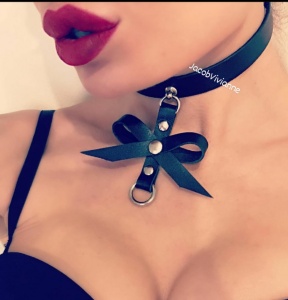 Choker cu funda piele naturala