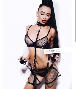 Choker cu lesa piele naturala