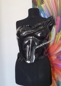 Corset Cyber Hebbha - Corset plastic negru - Img 3