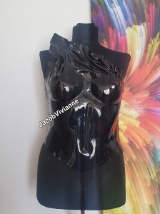 Corset Cyber Kasym - Corset plastic negru - Img 1