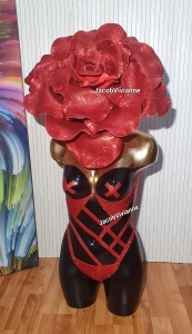Manechin decor floare glitter - Img 1