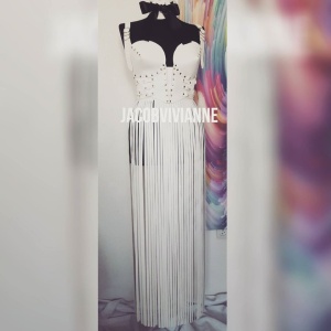 Rochie franjuri tip corset- detasabile - Img 1