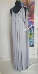 Rochie gri, imitatie matase naturala - Img 4
