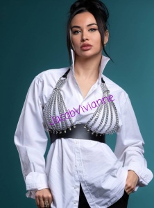 top cu lant piele naturala