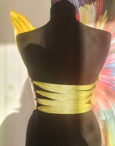 Corset Cyber Asenath- Corset din plastic galben cristale - Img 6