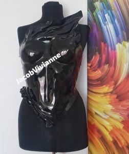 Corset Cyber Ayan - Corset plastic negru - Img 4