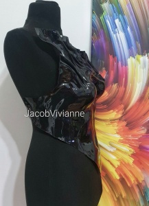 Corset Cyber Karleen - Corset negru din plastic - Img 4