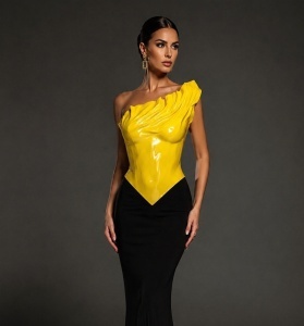 Corset Galben Serena din plastic