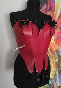 Corset piele naturala decupat