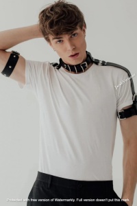Ham brate cu choker piele naturala - Img 2