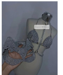Ham bust si sutien piele naturala glitter