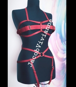 Set ham bust si chilot piele naturala