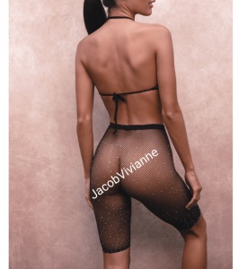 Set sutien si dresuri plasa cristale - Img 2