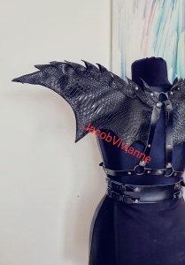 Aripi demon piele crocodil cosplay - Img 2