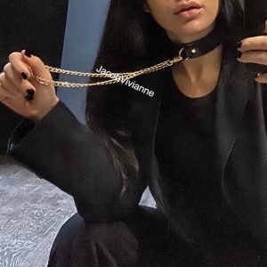Choker cu lesa piele naturala