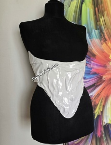 Corset Cyber Epys - Corset scurt plastic alb - Img 1